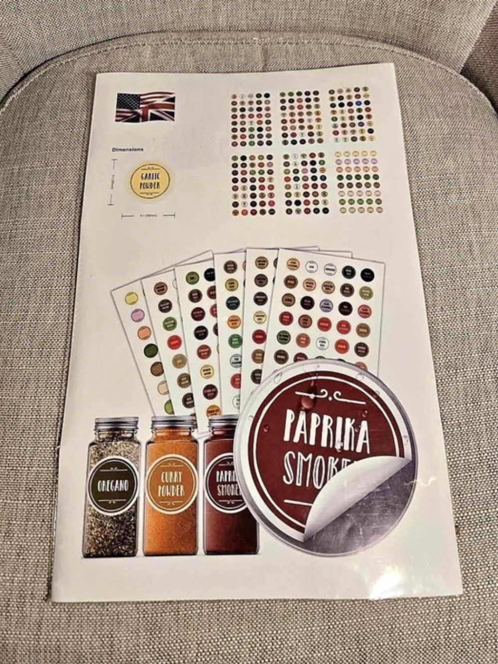 Spice Jar Labels Set - Picture 2 of 4
